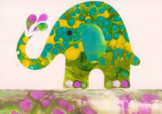 Items similar to Elephant Art - Print (Little Elephant) on Etsy
