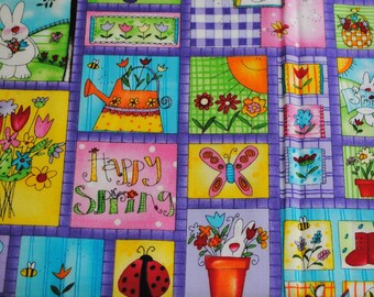 4 Fat Quarters OOP HTF Easter Spring has Sprung Fabrics