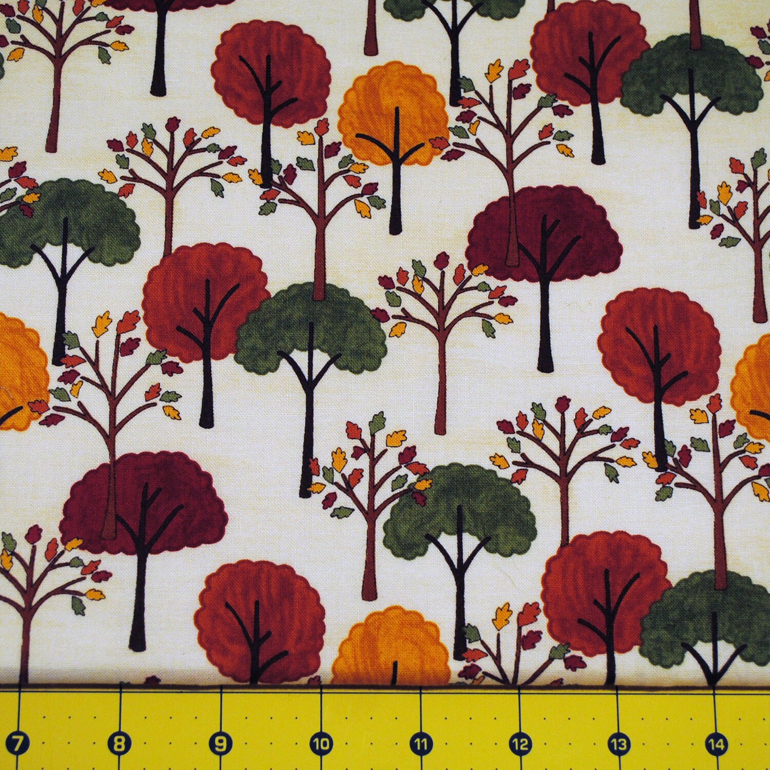 Fat Fall Tree Jpattern Fat Quarter Beautiful Fall / Autumn Trees Gold Burnt Orange - Etsy UK