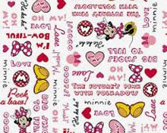 Fat Quarter Adorable Minnie Mouse Bow-tique Fabric