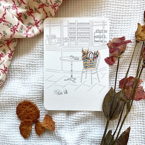 Carte postale Plutôt Ville - Illustration florale, Oshibana art et Cyanotype, Impression d'art