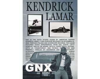 Kendrick Lamar GNX Poster New Album Wall Art Print Rap Hiphop