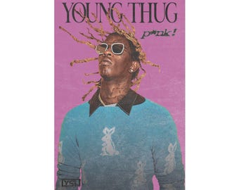 Young Thug YSL Pink Hip Hop Rap Poster