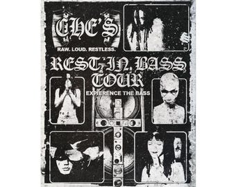 Che Rest In Bass Tour Poster Wall Art Rap Hip Hop Underground Dark Grungy