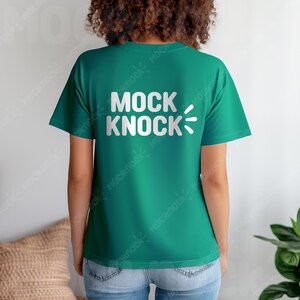 Bella Canvas 3001 Kelly Shirt Mockup | BC 3001 Kelly T-shirt Mock-up| Kelly Back Model Mock | Minimal Trendy Fall Boho Aesthetic Tshirt