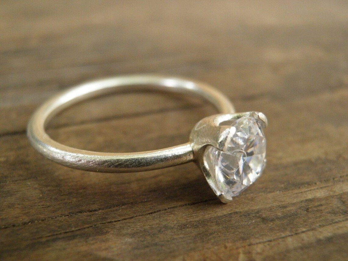 Engagement Rings Set Stacking Rings Vintage Inspired Classic Etsy