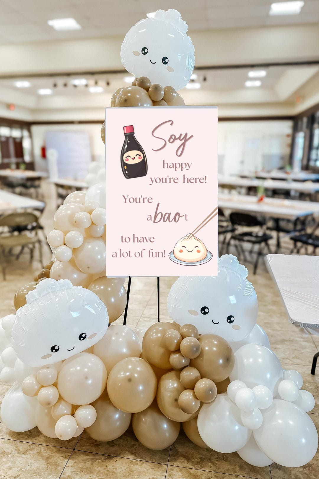 Dumpling Bao Party Welcome Sign: Customizable Baby Shower Birthday ...