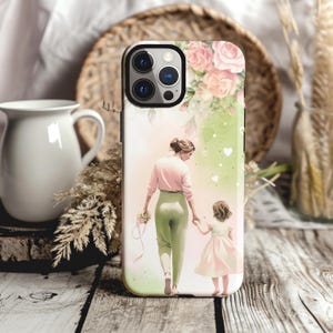 Phone Case For Mother, Mom & Daughter Phone Case, Mom of Girl, Mother's Gift,  Mother's Day Gift Cover for iPhone 16 15 14, Samsung S23 S22