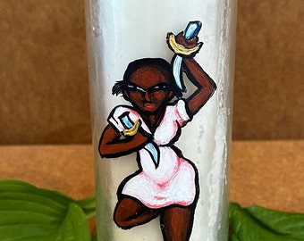 Vodou Votive Candle - Danto', the wild dancing Mother of single moms, working women and gay men