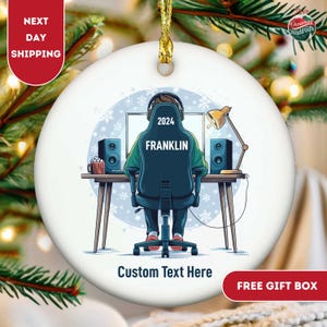 Custom Computer Programmer Christmas 2D Ornament, Gift For Computer Developer, Christmas 2024 Gift For Coder Manager, Christmas Gifts