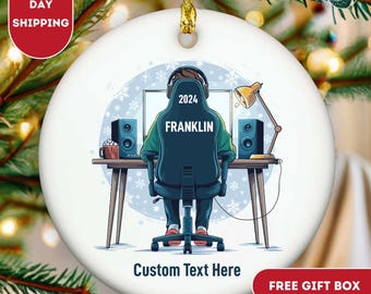 Custom Computer Programmer Christmas 2D Ornament, Gift For Computer Developer, Christmas 2024 Gift For Coder Manager, Christmas Gifts