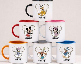 Personalized Disneyworld Mickey And Friends Mug, Custom Name Disney Family 2026 Mug, Disney Family Vacation, Retro Disneyworld Trip Mug