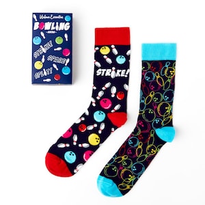 Unisex Bowling Socks Gift Set | Gift | 2 Pair | Cotton Rich Socks | Premium Gift
