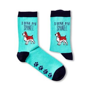 Ladies I Love My Spaniel Socks | Fun | Gifts | Cotton Rich | 1 Pair | Socks