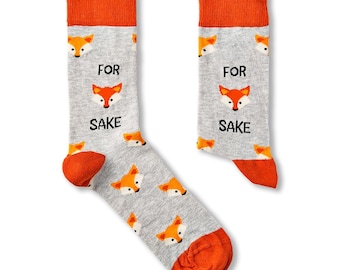 Unisex For Fox Sake Socks | Gift | 1 Pair | Cotton Rich Socks | Premium Socks | Novelty