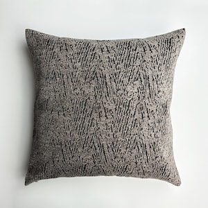 Taupe Black Zebra Pillow Cover, Animal Print Cushion, Modern Safari Throw Pillow, Neutral Woven Pillowcase, Luxury Decorative Home Decor