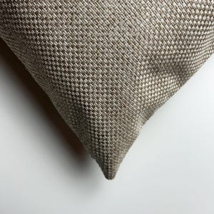 Modern Neutral Cushion for Couch, Basketweave Textured Beige Throw Pillow Cover for Bed, Beige Decorative Lumbar Pillow, Beige Pillow Sham