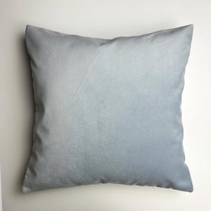 Light Blue Soft Velvet Throw Pillow Cover, Baby Blue Cushion for Couch, Sofa, Bed, Large Euro Sham, Sky Blue Lumbar Pillow 12x20 16x16 24x24