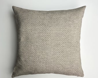 Taupe Basketweave Chenille Pillow Cover, Neutral Cushion
