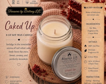 Caked Up - Frasco de vidrio de 8 oz