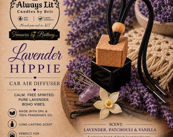 Difusor de aceite de vidrio Lavender Hippie