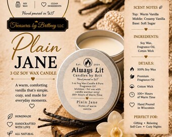 Plain Jane - Lata de aluminio sin mecha de 85 g