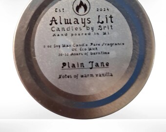 Plain Jane - Tarro de vidrio de 8 oz