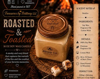 Asado y tostado - Frasco de vidrio de 473 ml