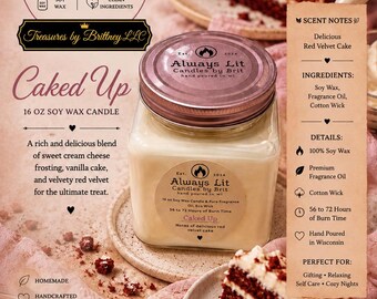Caked Up - Tarro de vidrio de 473 ml