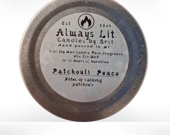 Patchouli Peace - Frasco de vidrio de 237 ml
