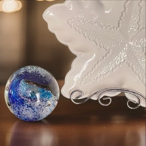 Glass Ocean Wave Hand-Made from Molten Glass