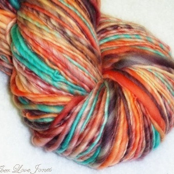 Terra Cotta Kiva - 180 yards - Handspun - Single Ply - Knitting - Crochet - Weaving - Mixed Media - Fiber Arts - Textile Arts, etc.