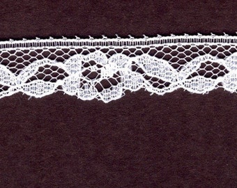 5/8" White Flat English Cotton Embroidered Lace #111 New 5/8" White Flat English Cotton Embroidered Lace #111 New