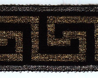 Greek key ribbon (black) 11 YDS (3160)