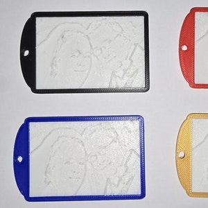 Lithophane personalised keychain