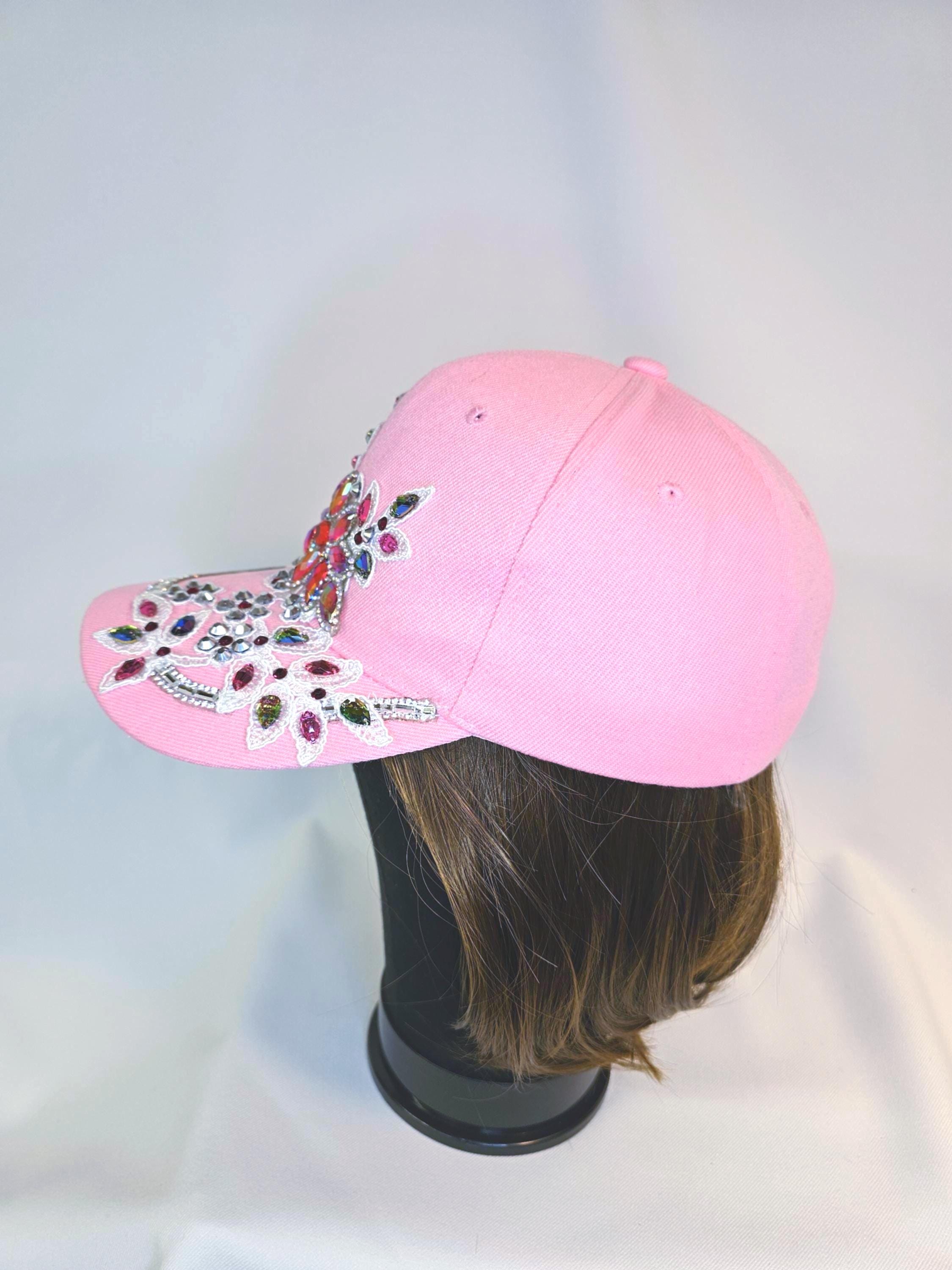 Pink Crystal-Embellished Women\'s Baseball Cap Woman main image 4