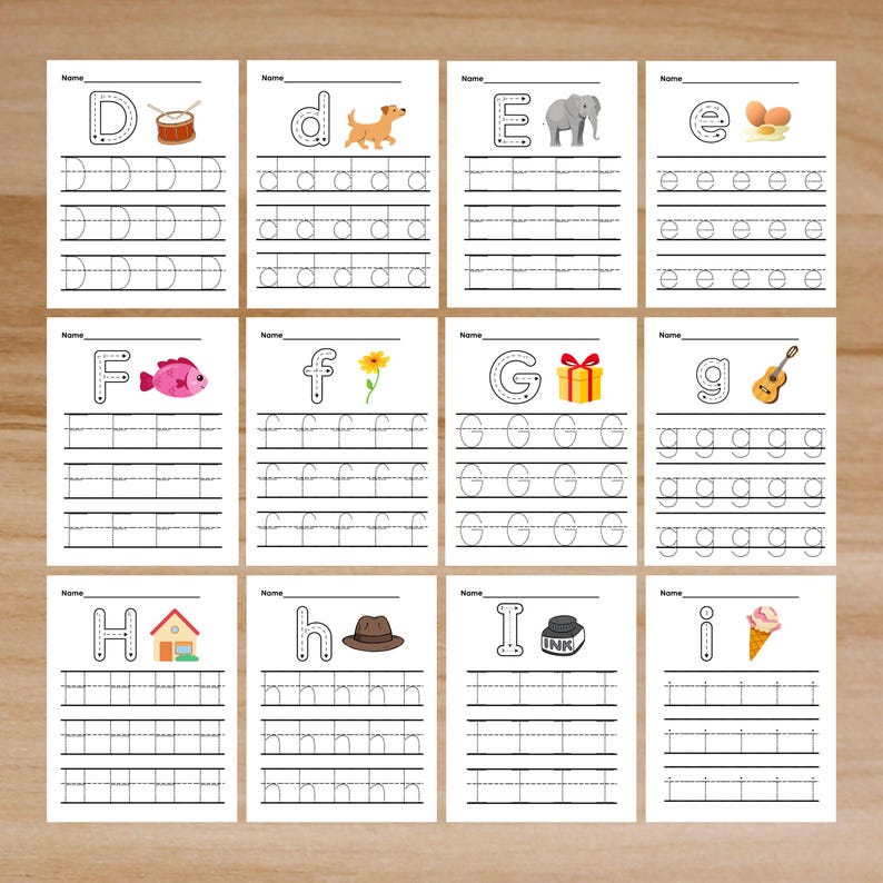 Tracing Letters Handwriting Activity Worksheets for Kids Trace and ...