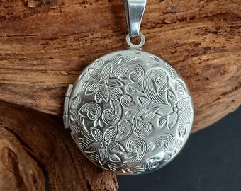 Gothic Schmuck, Edelstahl Halskette, Gothic Anhänger, Boho Kette, Silber Kette, Alternative Jewelry, Geschenk für Sie Medaillion Amulett