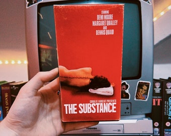The Substance (2024) Custom-Made VHS Tape Prop Replica Display Horror Thriller Geek Gift Halloween Christmas