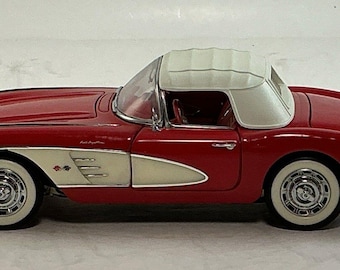 Franklin Mint 1959 Chevette Corvette Rot Weiß Cove - 1:24 Diecast