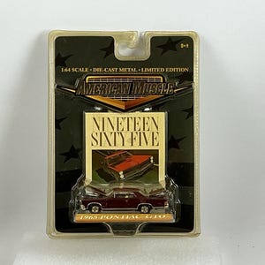 ERTL American Muscle, Maroon 1965 Pontiac GTO 1:64 Scale Limited Edition NIB
