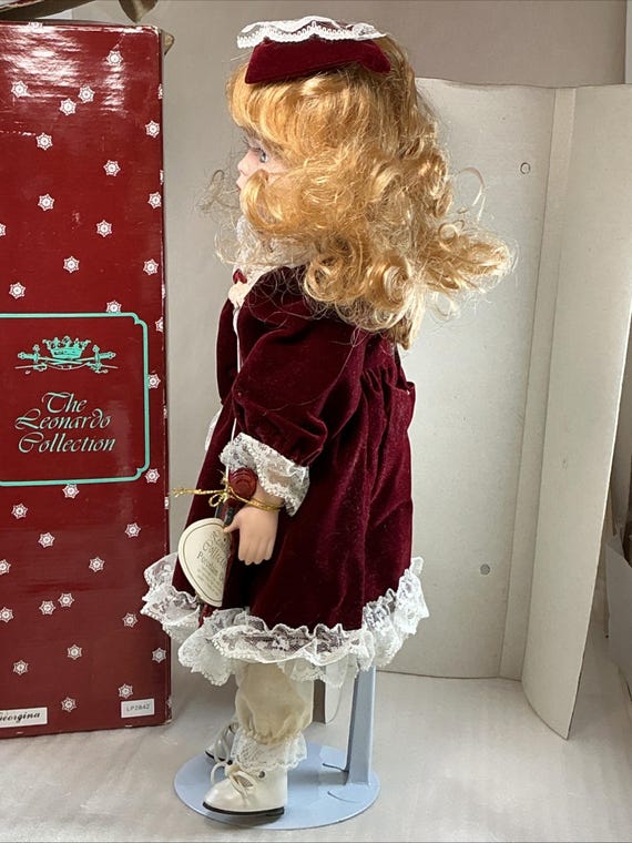 Leonardo Collection Porcelain Doll W/stand & Tag in Original Box
