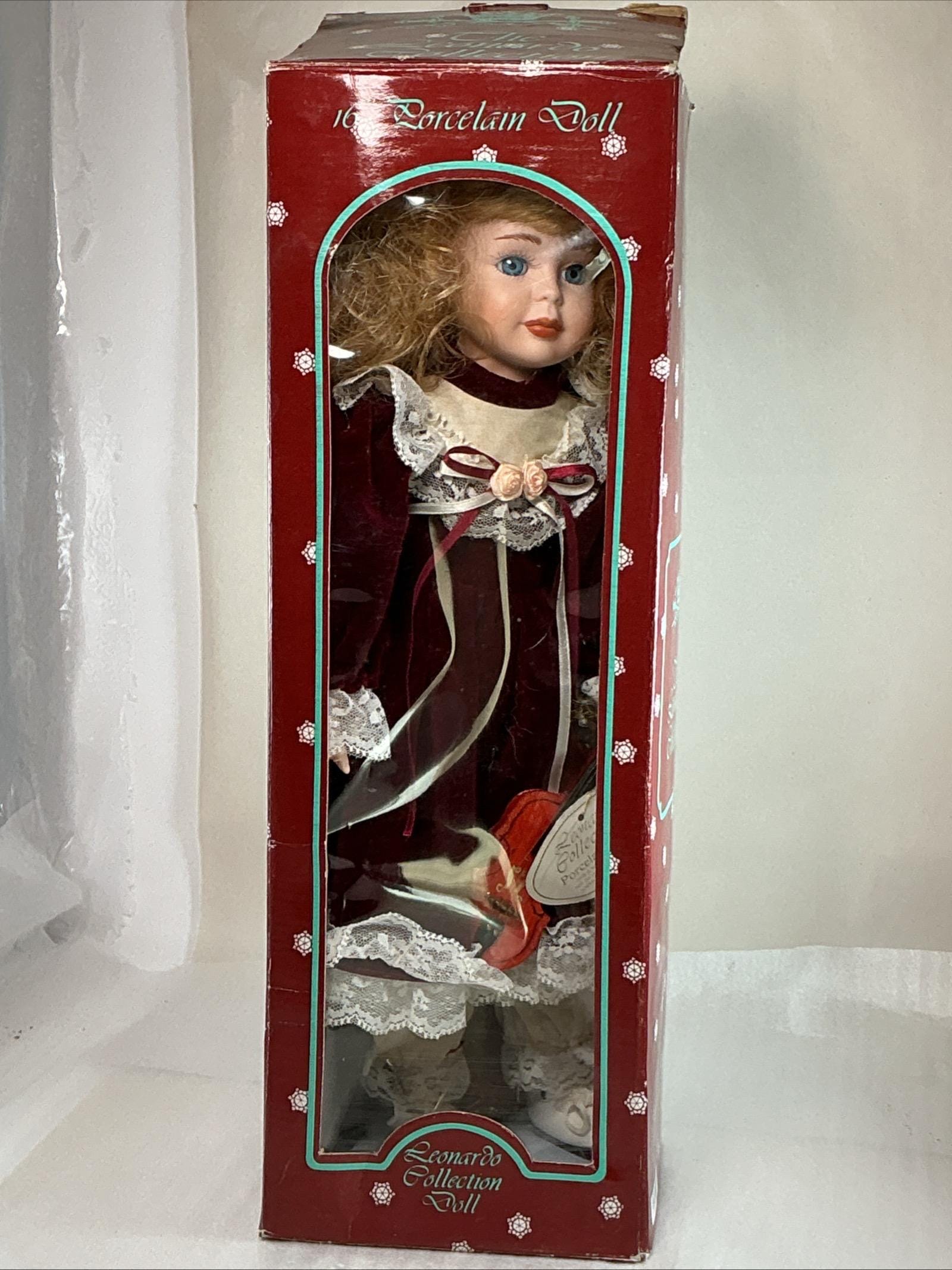 Leonardo Collection Porcelain Doll W/stand & Tag in Original Box