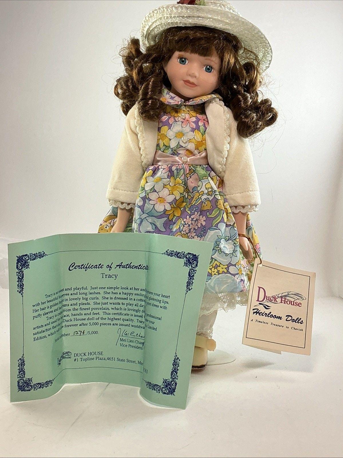 duck house heirloom dolls green dress Porcelain Etsy