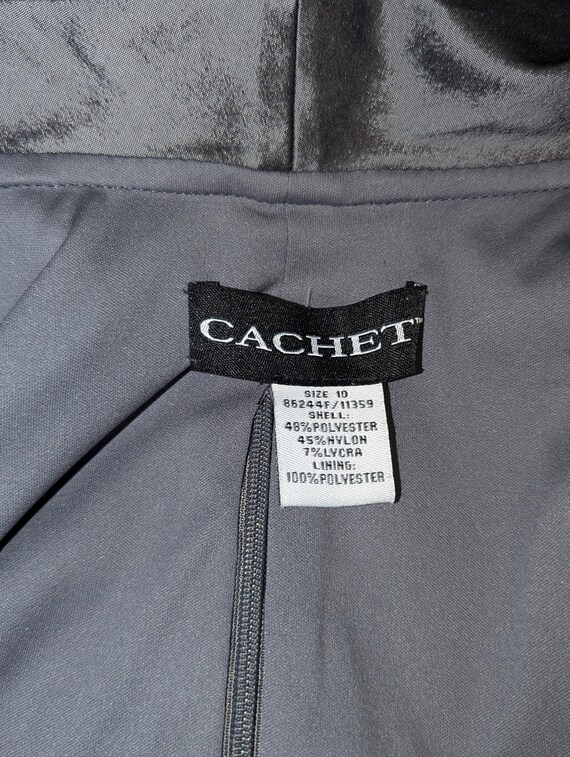 Cosmic Chic: Futuristic Dark Silver Jacket Blouse… - image 6