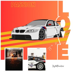 Car drawings/Car posters/Poster printing drawings/Garage decoration/vintage car/Custom car portrait/car accesories/car decor/car poster