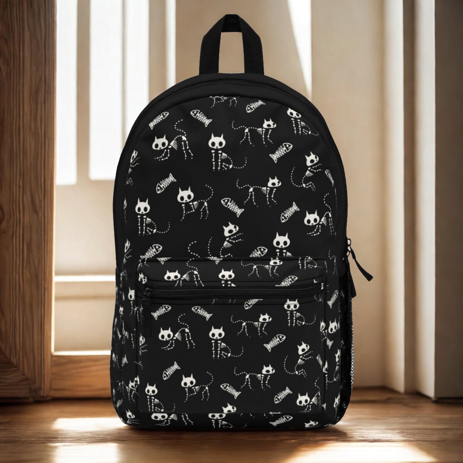 Zaino per lo scheletro gatto goth