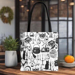 Witchcraft Tote Bag: Gothic Spells & Potions Design