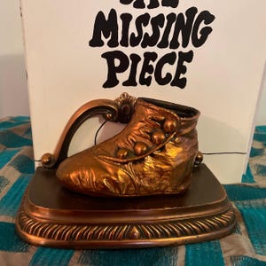 Vintage Bronzed Baby Shoe Bookends