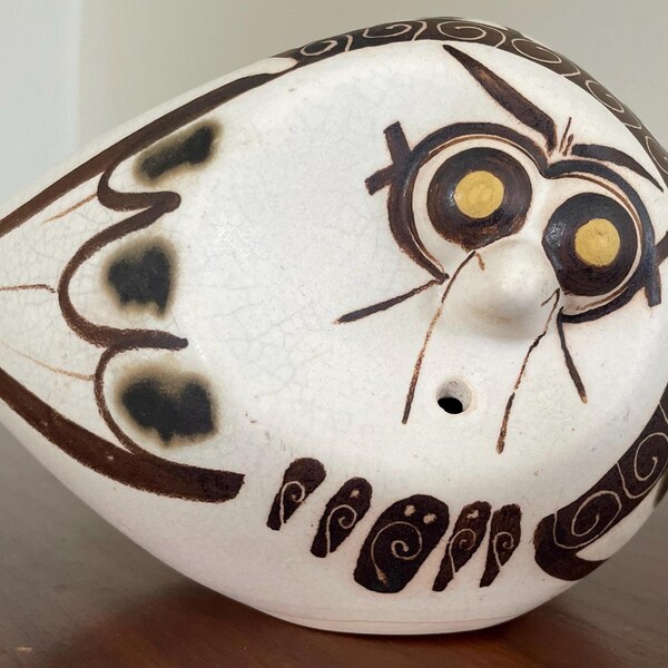 Strawberry Hill Signed MCM Owl Pottery